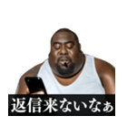 ⚫毎日使えるタバコ好きデブ外国人(ネタ煙草（個別スタンプ：35）