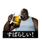 ⚫毎日使えるタバコ好きデブ外国人(ネタ煙草（個別スタンプ：38）