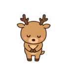 かわいいトナカイと雪だるまスタンプ（個別スタンプ：3）