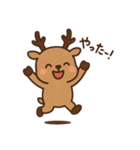 かわいいトナカイと雪だるまスタンプ（個別スタンプ：5）