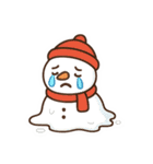 かわいいトナカイと雪だるまスタンプ（個別スタンプ：6）
