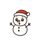 かわいいトナカイと雪だるまスタンプ（個別スタンプ：8）