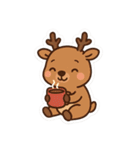 かわいいトナカイと雪だるまスタンプ（個別スタンプ：15）