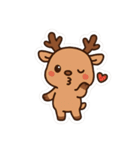 かわいいトナカイと雪だるまスタンプ（個別スタンプ：19）