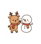 かわいいトナカイと雪だるまスタンプ（個別スタンプ：21）