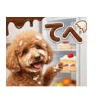【みんな持ってる】冬のトイプードル（個別スタンプ：34）