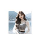 世界共通・美女スタンプ（文字なし）（個別スタンプ：1）