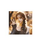 世界共通・美女スタンプ（文字なし）（個別スタンプ：2）