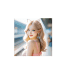 世界共通・美女スタンプ（文字なし）（個別スタンプ：5）