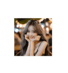 世界共通・美女スタンプ（文字なし）（個別スタンプ：6）