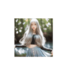 世界共通・美女スタンプ（文字なし）（個別スタンプ：7）