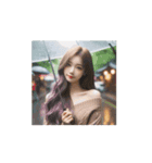 世界共通・美女スタンプ（文字なし）（個別スタンプ：14）