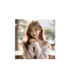 世界共通・美女スタンプ（文字なし）（個別スタンプ：15）