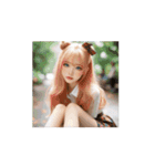 世界共通・美女スタンプ（文字なし）（個別スタンプ：16）