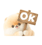 ふわふわぽぽちのやさしいスタンプ（個別スタンプ：3）