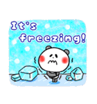 英語 中・上級者向け 粋なパンダ 冬（個別スタンプ：3）