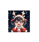 トナカイサンタガールのアニメスタンプ（個別スタンプ：4）