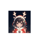 トナカイサンタガールのアニメスタンプ（個別スタンプ：5）