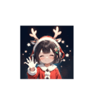 トナカイサンタガールのアニメスタンプ（個別スタンプ：6）