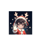 トナカイサンタガールのアニメスタンプ（個別スタンプ：8）