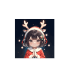 トナカイサンタガールのアニメスタンプ（個別スタンプ：10）