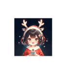 トナカイサンタガールのアニメスタンプ（個別スタンプ：11）
