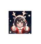 トナカイサンタガールのアニメスタンプ（個別スタンプ：14）