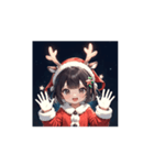 トナカイサンタガールのアニメスタンプ（個別スタンプ：16）