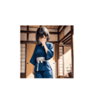 道着ガールの元気いっぱいアニメスタンプ（個別スタンプ：6）