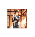 道着ガールの元気いっぱいアニメスタンプ（個別スタンプ：12）