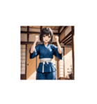 道着ガールの元気いっぱいアニメスタンプ（個別スタンプ：14）