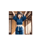 道着ガールの元気いっぱいアニメスタンプ（個別スタンプ：15）