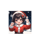 雪のサンタガールのほっこりアニメ（個別スタンプ：2）