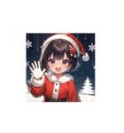 雪のサンタガールのほっこりアニメ（個別スタンプ：4）