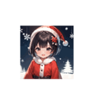 雪のサンタガールのほっこりアニメ（個別スタンプ：5）