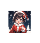 雪のサンタガールのほっこりアニメ（個別スタンプ：6）