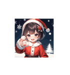 雪のサンタガールのほっこりアニメ（個別スタンプ：7）