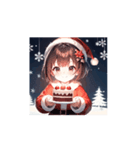 雪のサンタガールのほっこりアニメ（個別スタンプ：9）