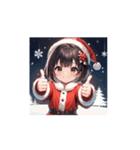 雪のサンタガールのほっこりアニメ（個別スタンプ：11）