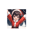 雪のサンタガールのほっこりアニメ（個別スタンプ：13）