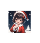 雪のサンタガールのほっこりアニメ（個別スタンプ：14）