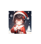 雪のサンタガールのほっこりアニメ（個別スタンプ：15）