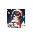 雪のサンタガールのほっこりアニメ（個別スタンプ：16）
