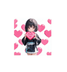 黒衣ガールの和かわいいアニメ（個別スタンプ：10）