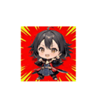 ちび戦士のかわいいアクションスタンプ002（個別スタンプ：1）