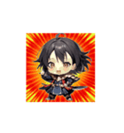 ちび戦士のかわいいアクションスタンプ002（個別スタンプ：5）