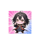 ちび戦士のかわいいアクションスタンプ002（個別スタンプ：12）