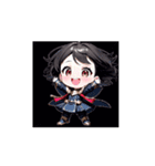 ちび戦士のかわいいアクションスタンプ（個別スタンプ：1）