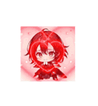 ちび戦士のかわいいアクションスタンプ（個別スタンプ：3）