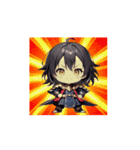 ちび戦士のかわいいアクションスタンプ（個別スタンプ：6）